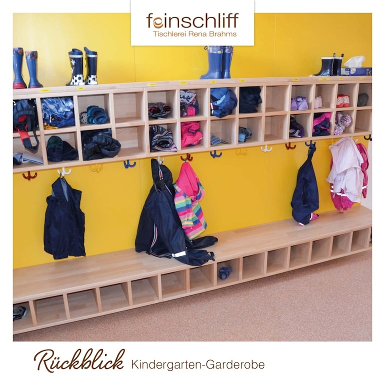 06 03 Feinschliff tischlerei rena Brahms rücklblick Kindergarten Gerderobe