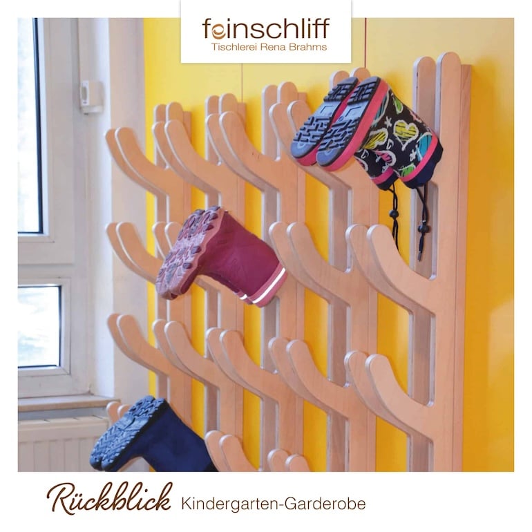 06 03 Feinschliff tischlerei rena Brahms rücklblick Kindergarten Gerderobe